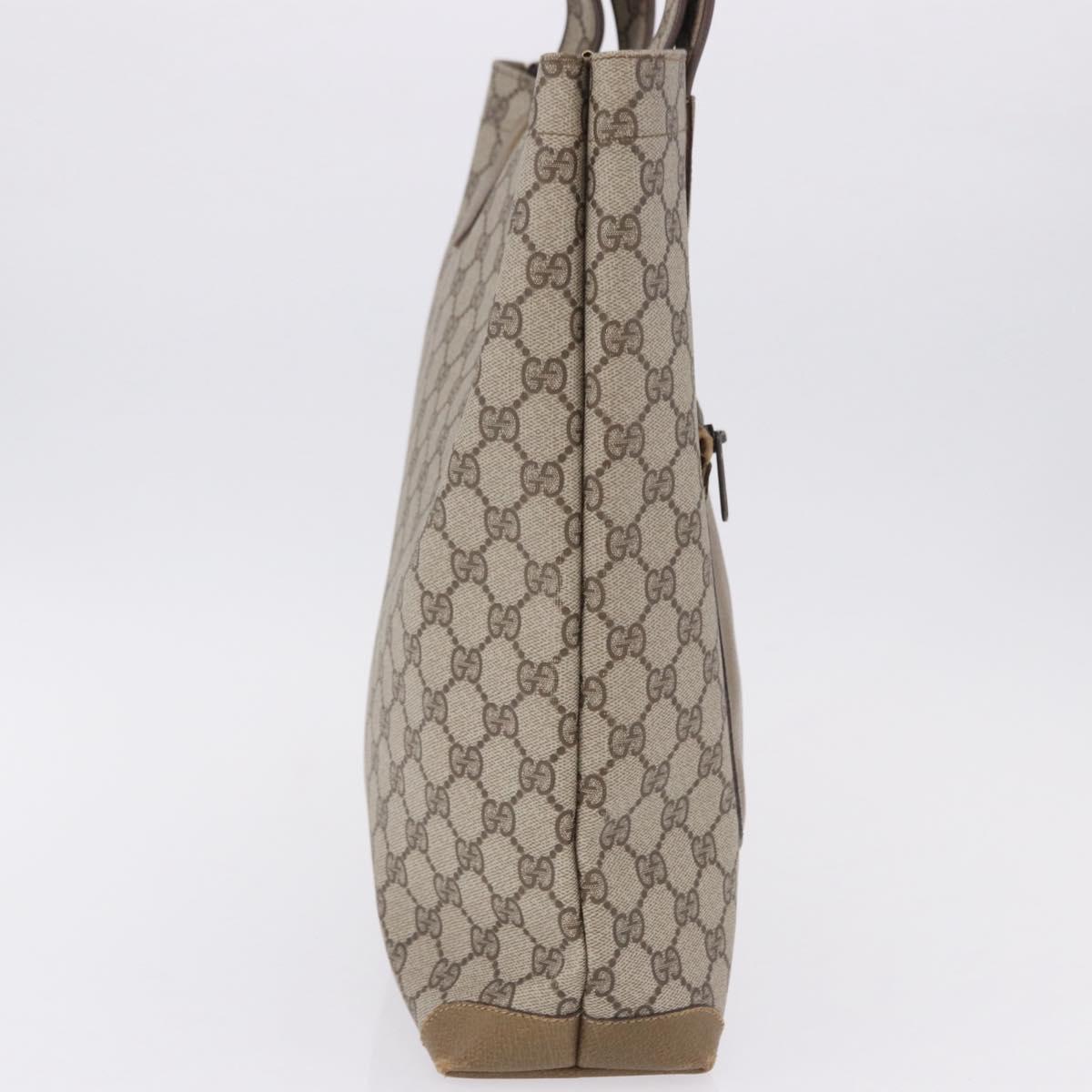 GUCCI GG Supreme Tote Bag PVC Beige Gold 002 103 1301 Auth 193534