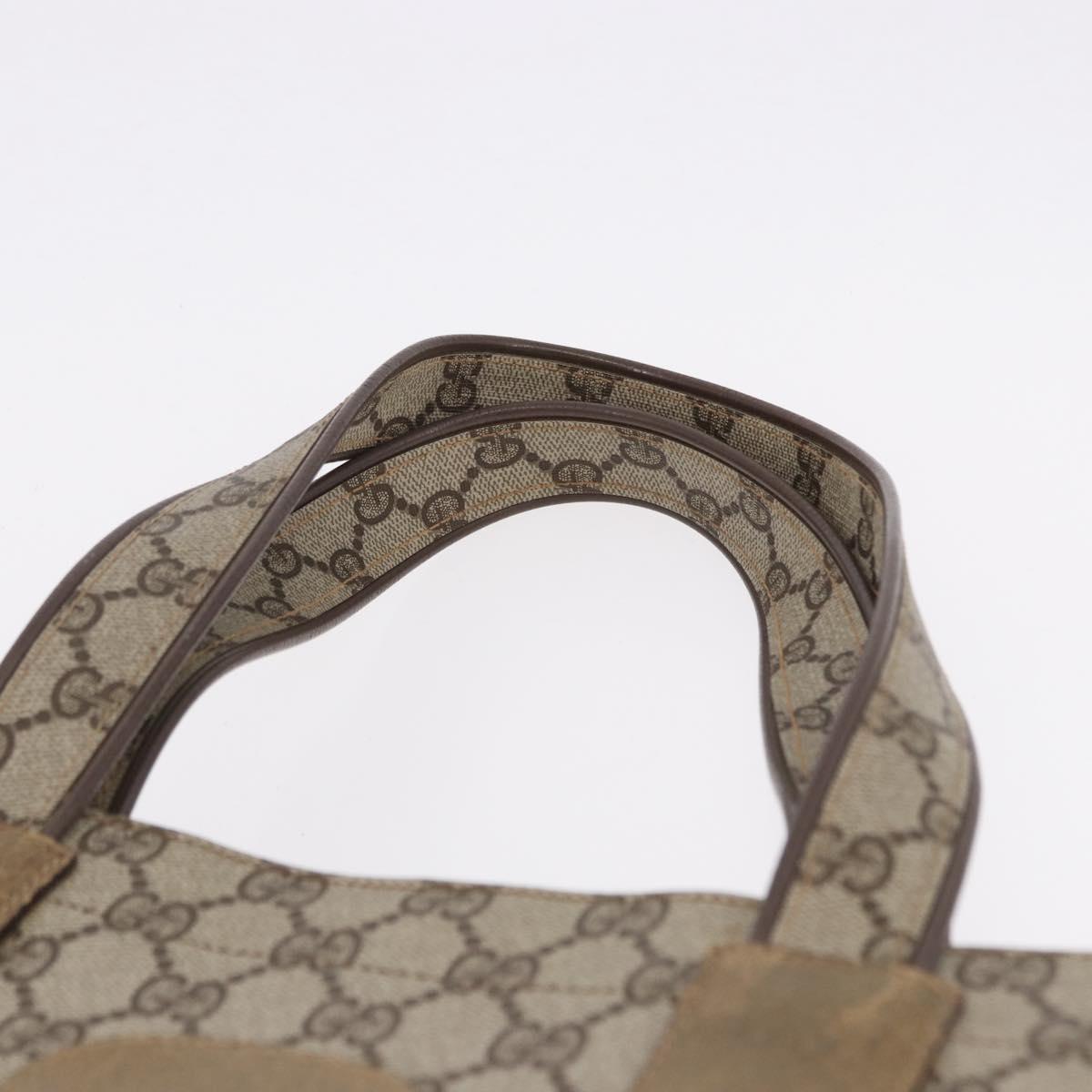 GUCCI GG Supreme Tote Bag PVC Beige Gold 002 103 1301 Auth 193534