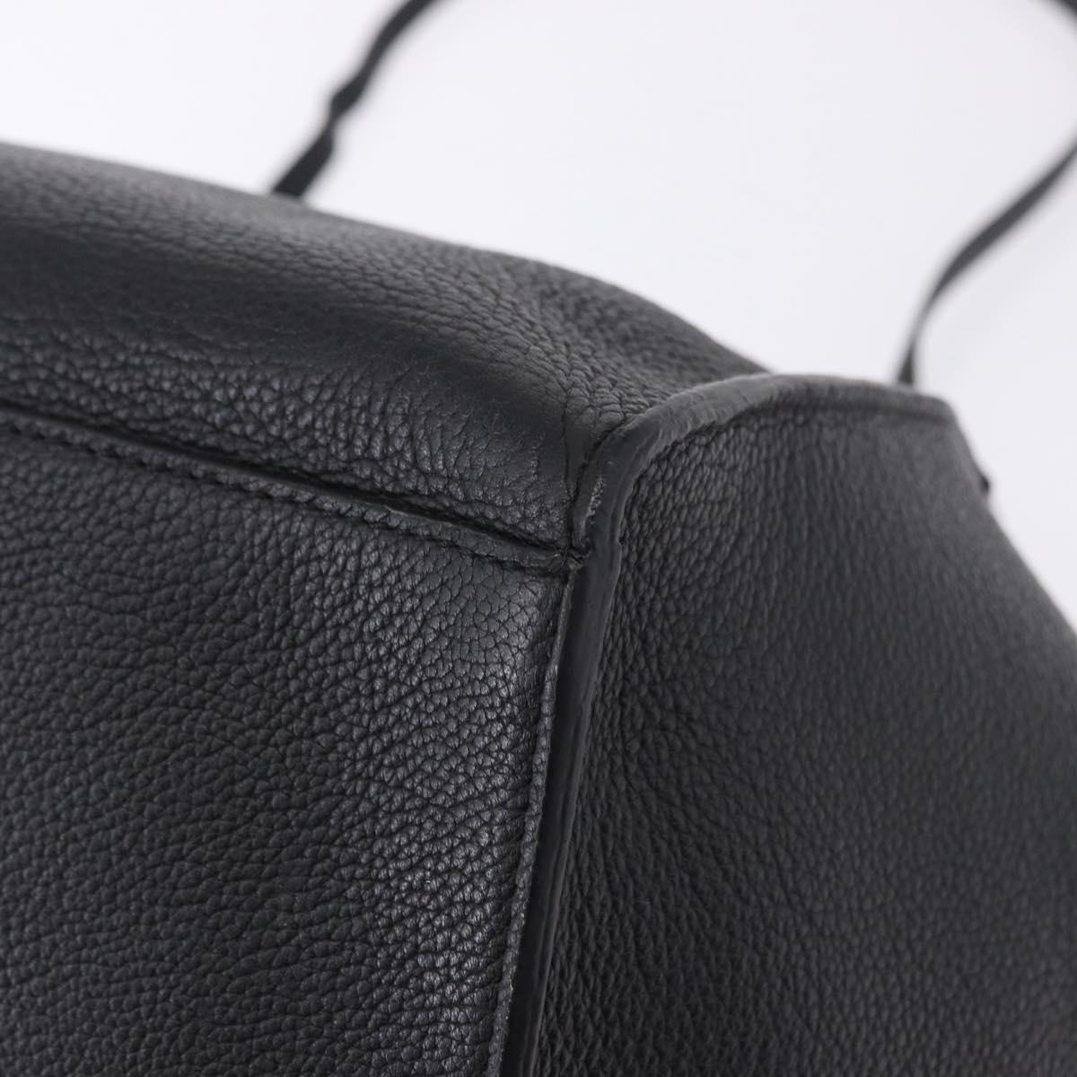 CELINE Big Bag Small Leather 2way Black Silver Auth 193536V