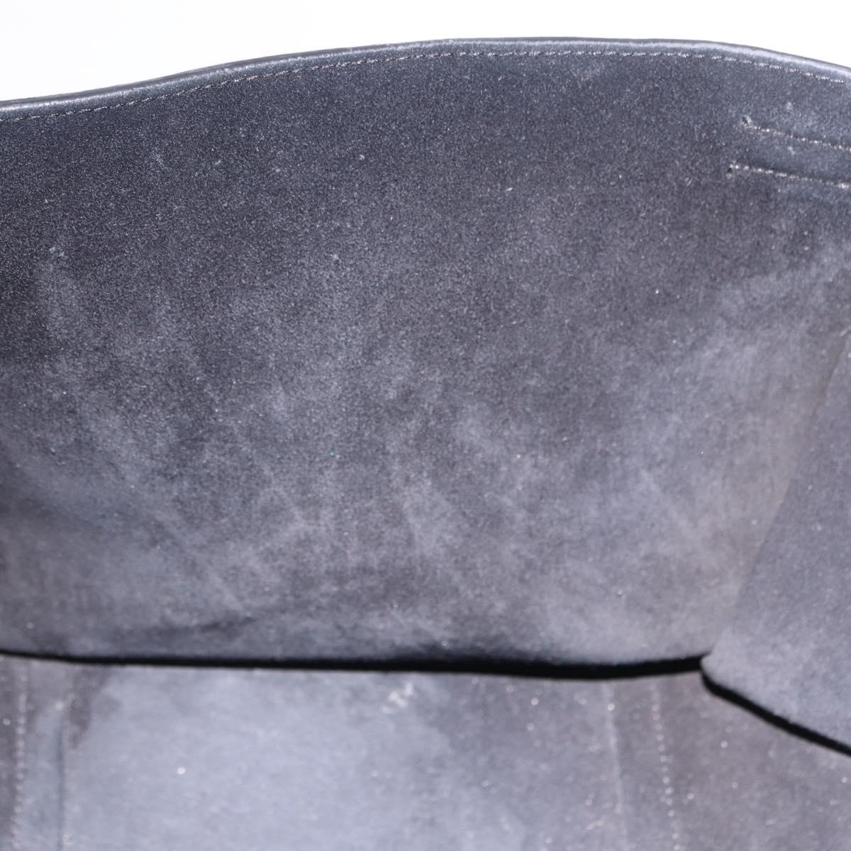 CELINE Big Bag Small Leather 2way Black Silver Auth 193536V