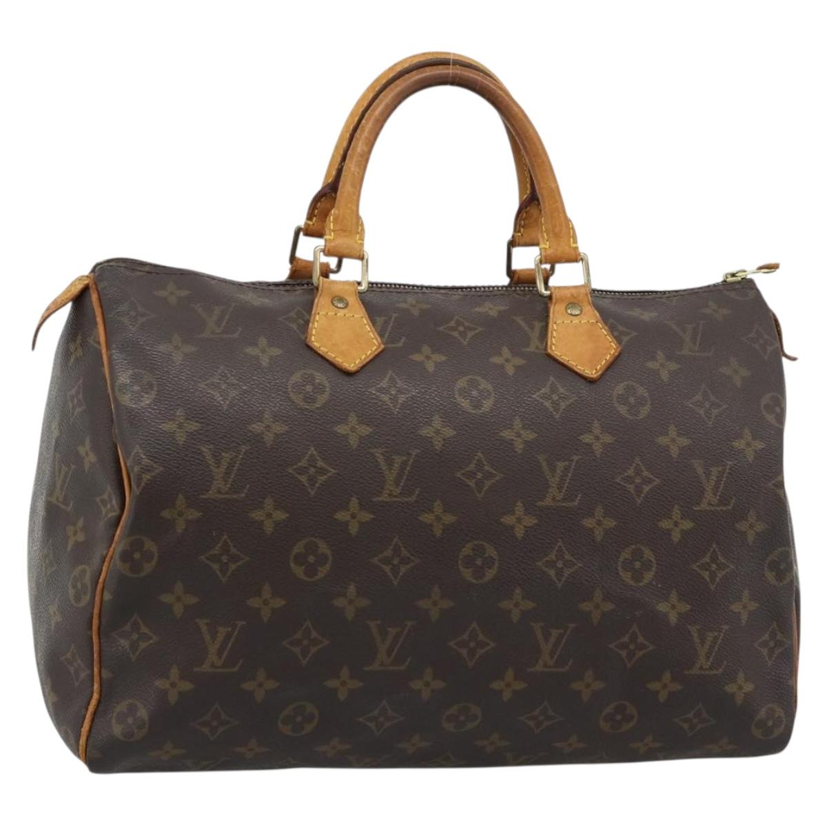 LOUIS VUITTON Monogram Speedy 35 Hand Bag M41524 LV Auth 193537