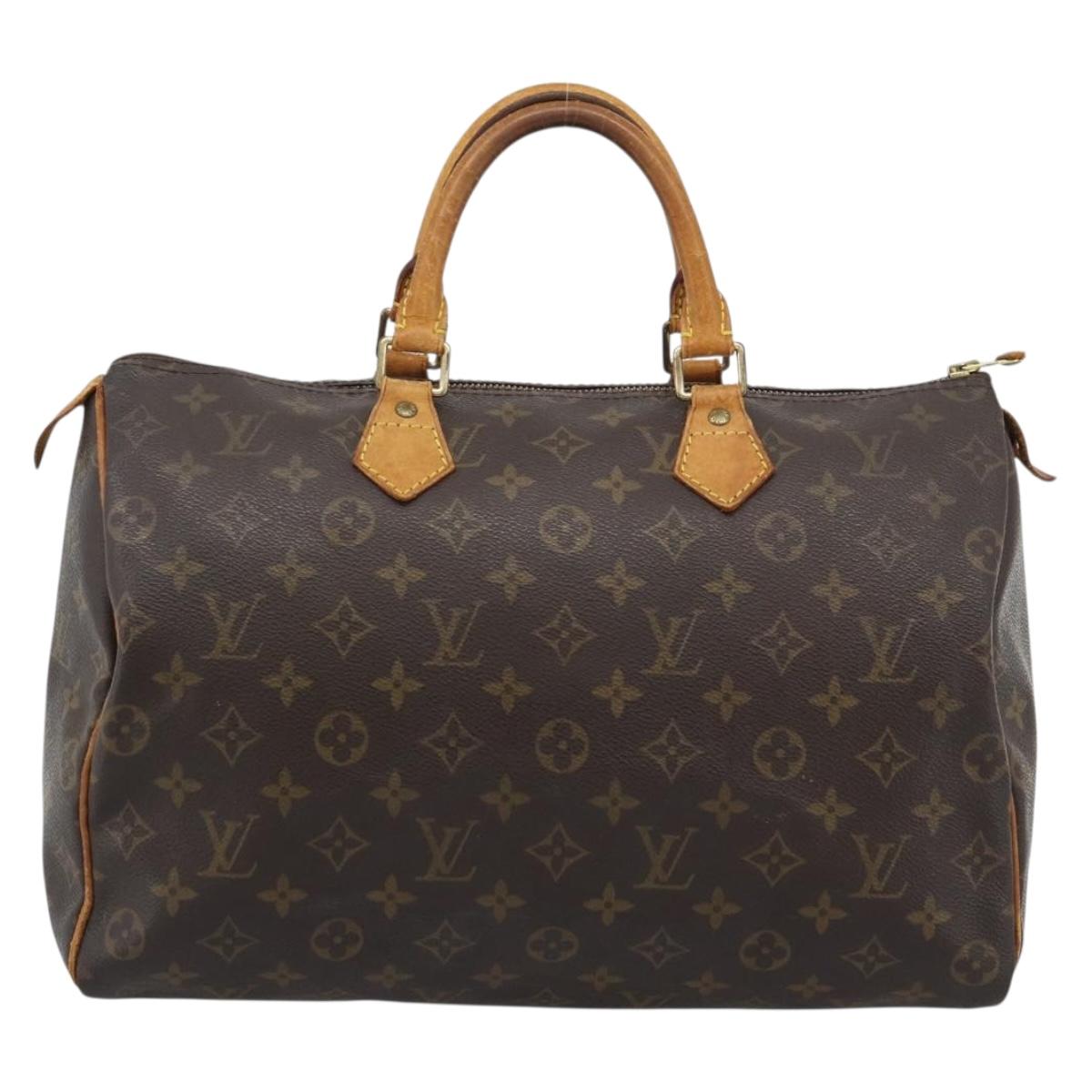 LOUIS VUITTON Monogram Speedy 35 Hand Bag M41524 LV Auth 193537