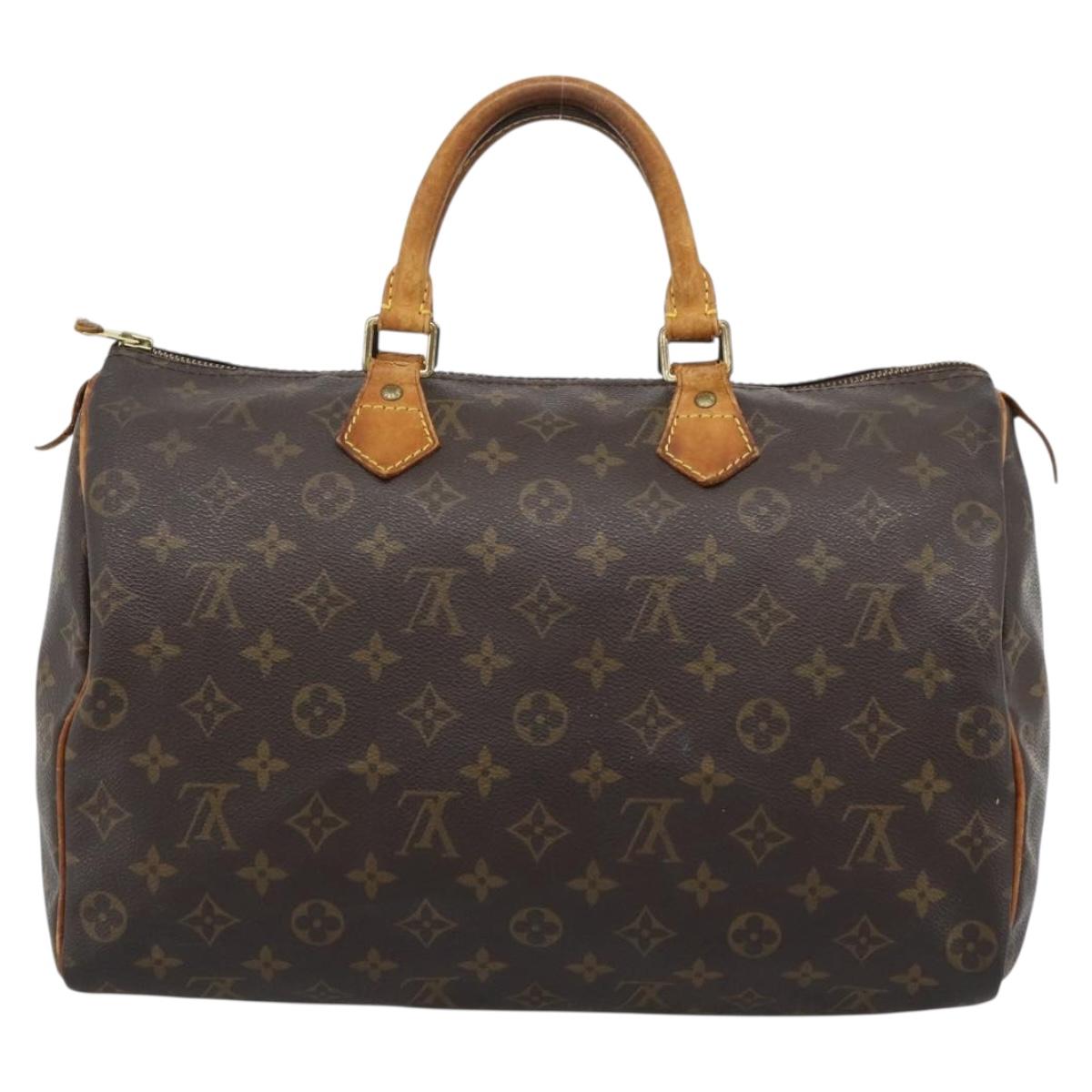 LOUIS VUITTON Monogram Speedy 35 Hand Bag M41524 LV Auth 193537