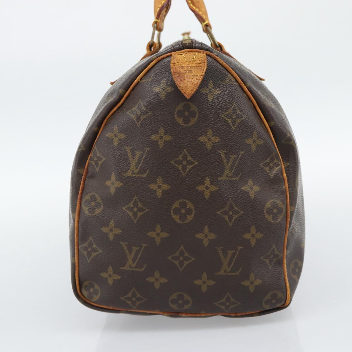 LOUIS VUITTON Monogram Speedy 35 Hand Bag M41524 LV Auth 193537