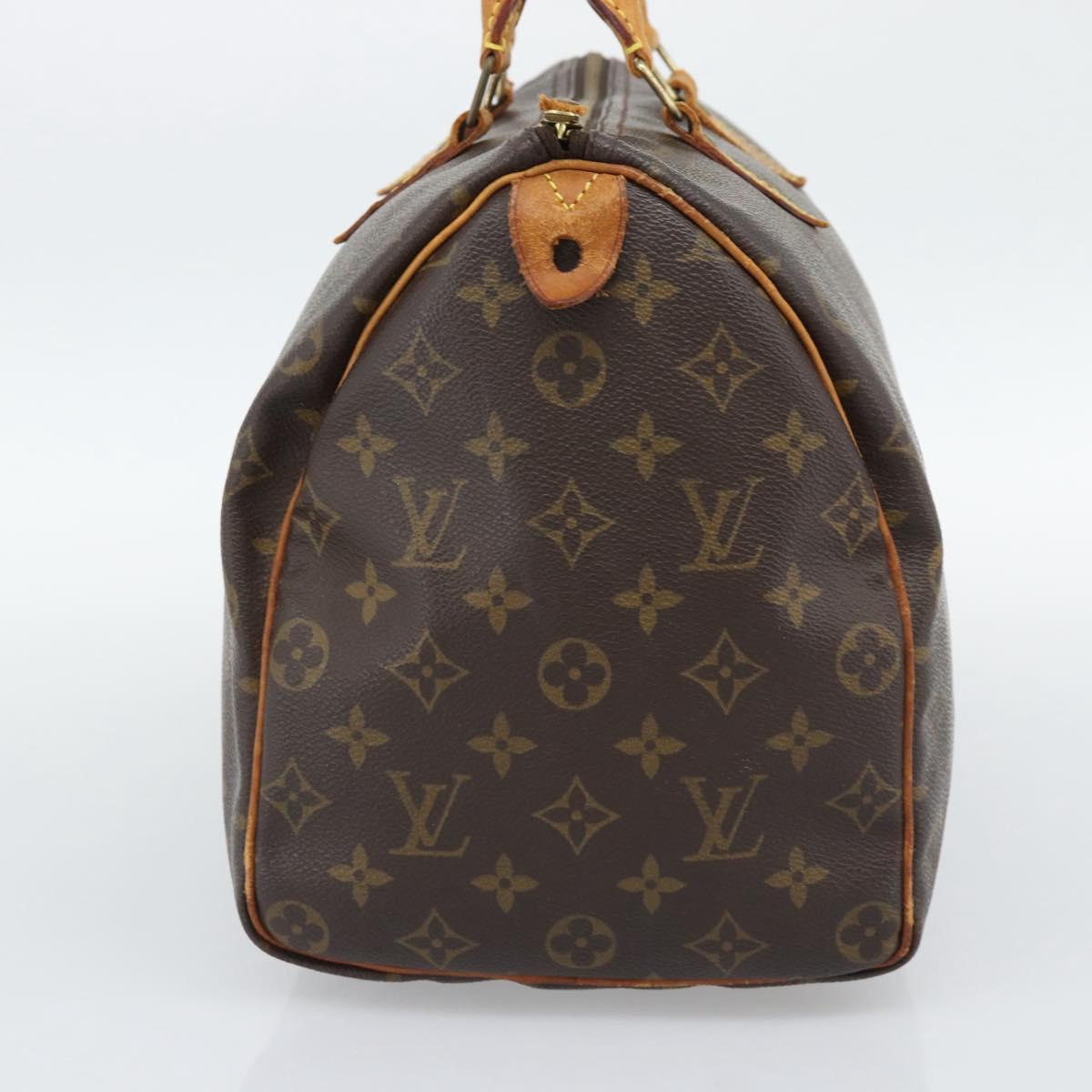 LOUIS VUITTON Monogram Speedy 35 Hand Bag M41524 LV Auth 193537