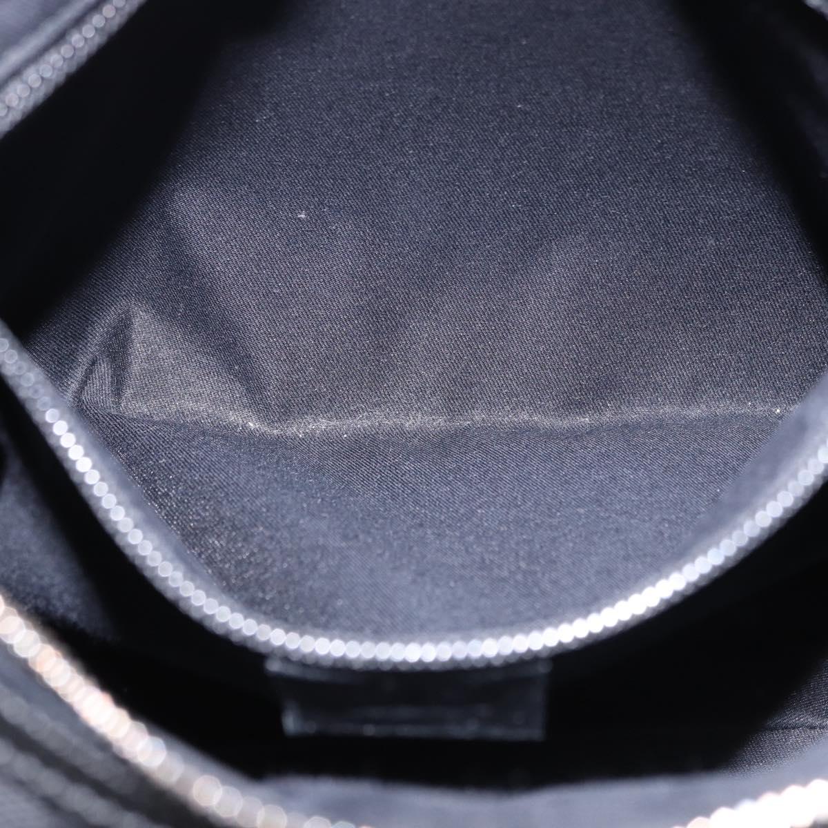 GUCCI GG Canvas Shoulder Bag Black Silver 131211 Auth 193541