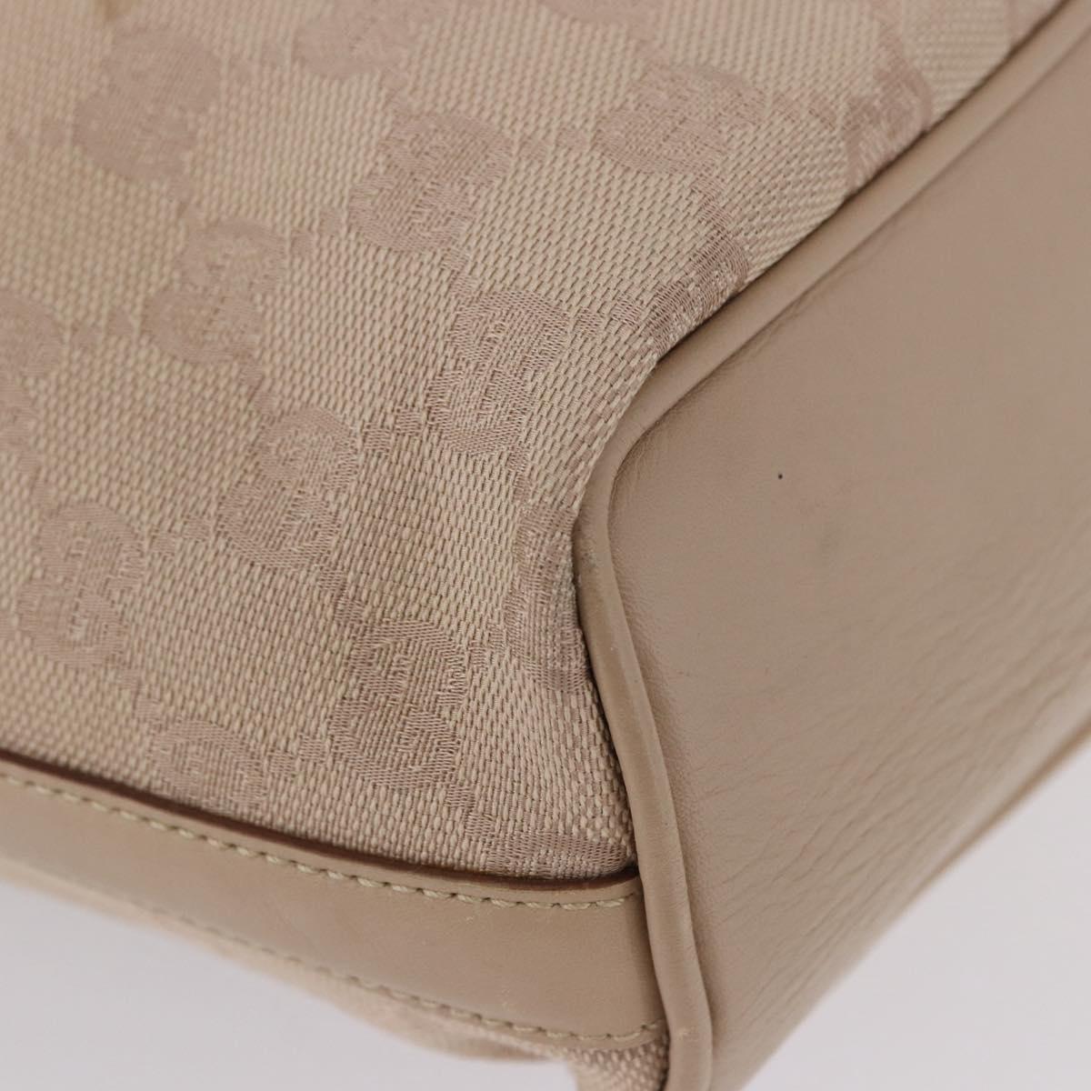 GUCCI GG Canvas Shoulder Bag Beige Gold 73885 Auth 193546A