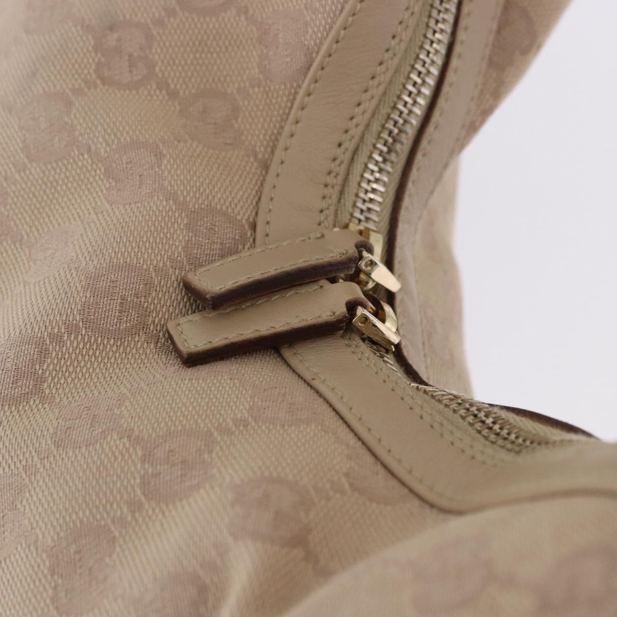 GUCCI GG Canvas Shoulder Bag Beige Gold 73885 Auth 193546A