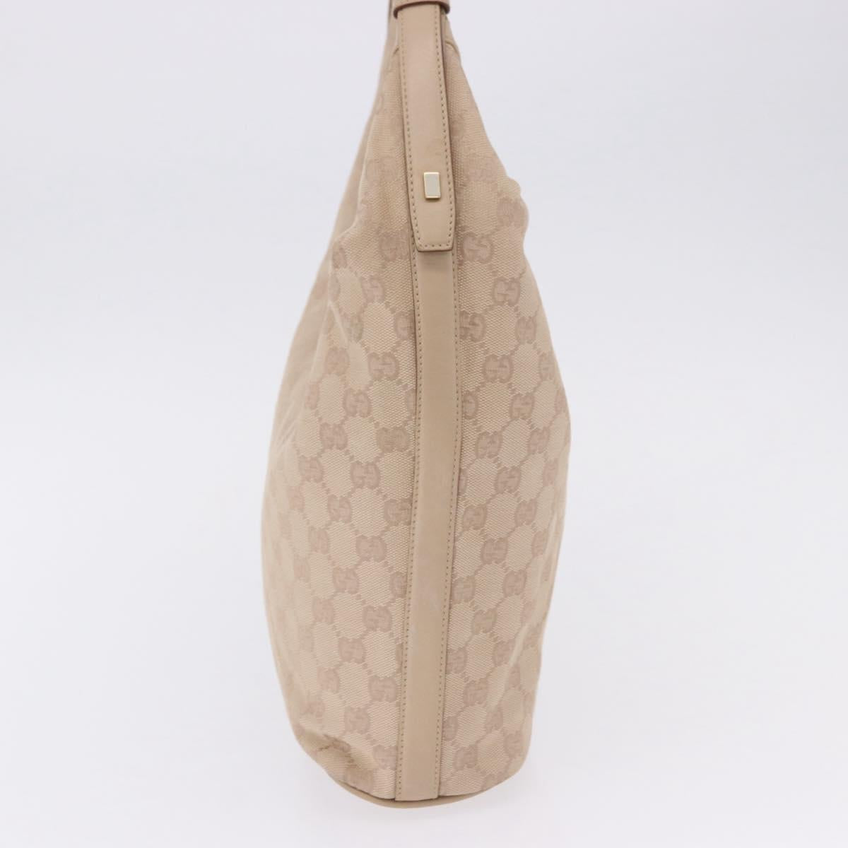 GUCCI GG Canvas Shoulder Bag Beige Gold 73885 Auth 193546A
