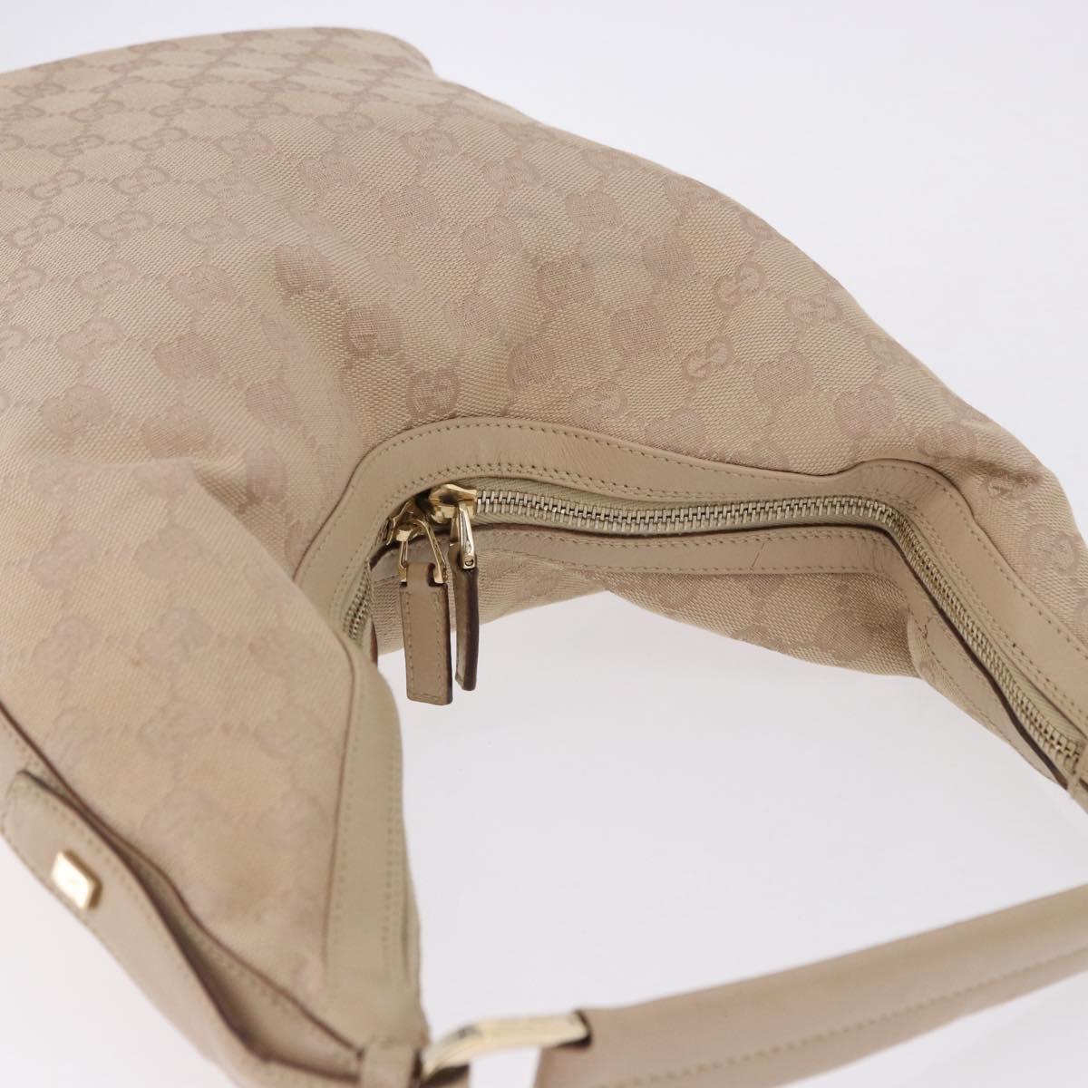 GUCCI GG Canvas Shoulder Bag Beige Gold 73885 Auth 193546A