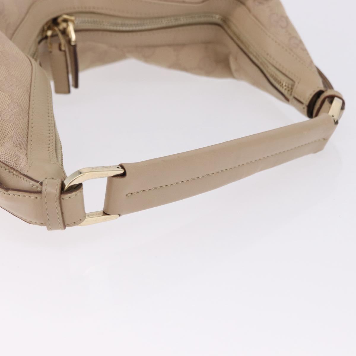 GUCCI GG Canvas Shoulder Bag Beige Gold 73885 Auth 193546A