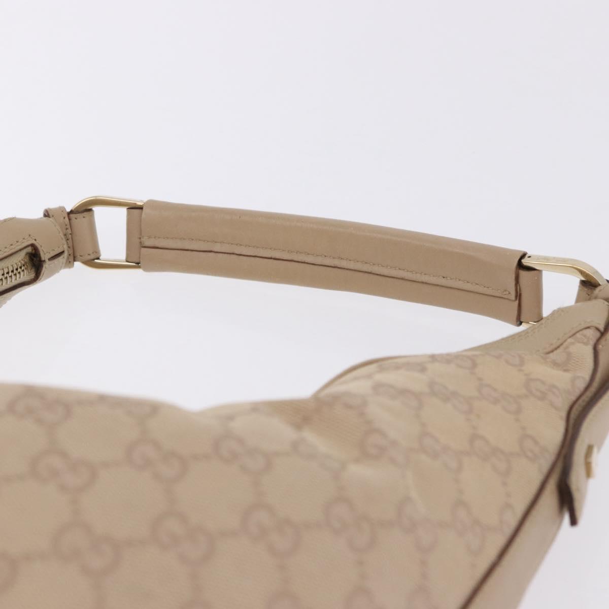 GUCCI GG Canvas Shoulder Bag Beige Gold 73885 Auth 193546A