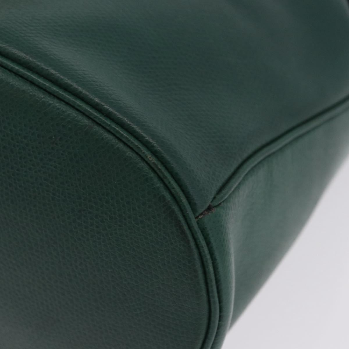 SAINT LAURENT Shoulder Bag Leather Green Gold Auth 193547A