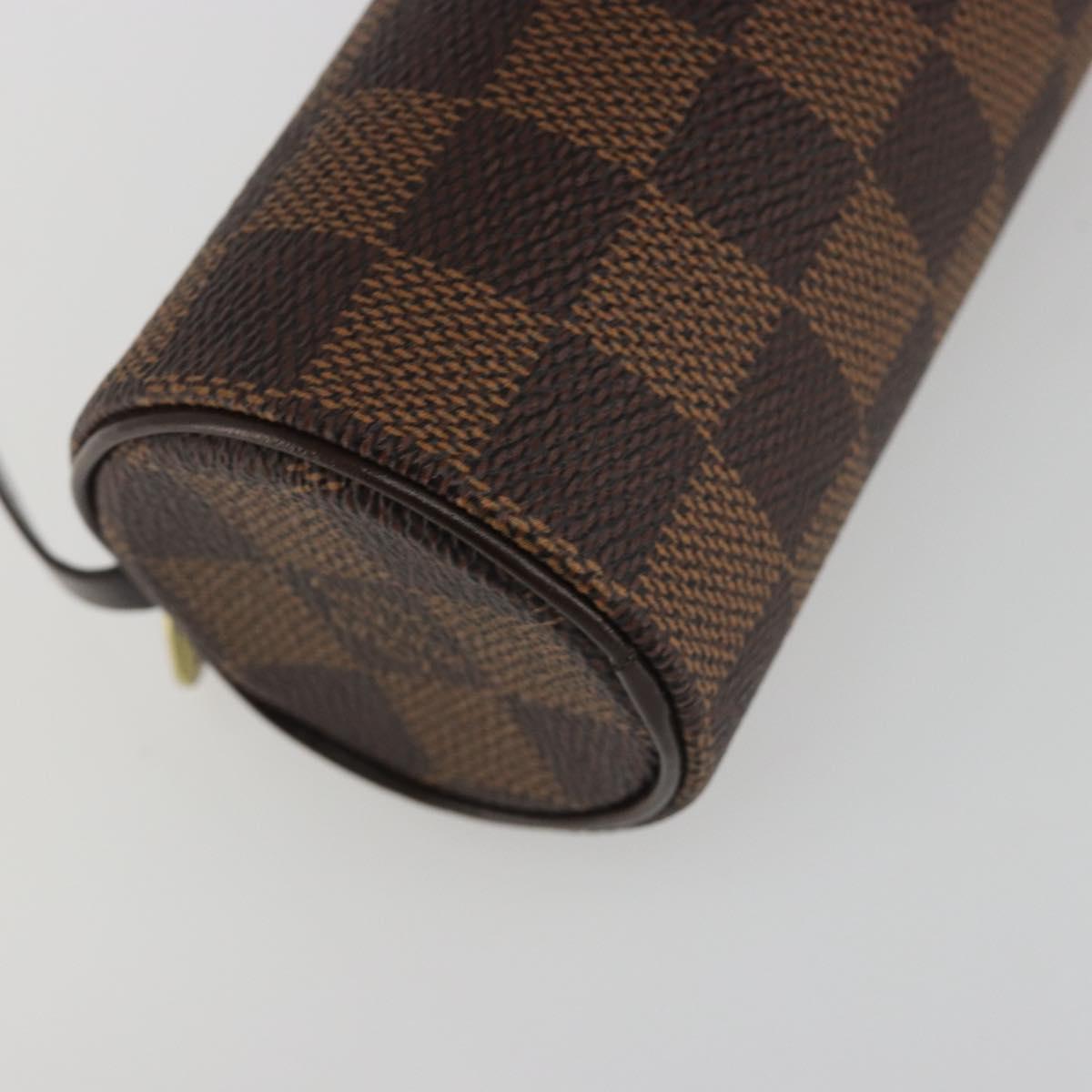 LOUIS VUITTON Damier Ebene Papillon Pouch LV Auth 193550V