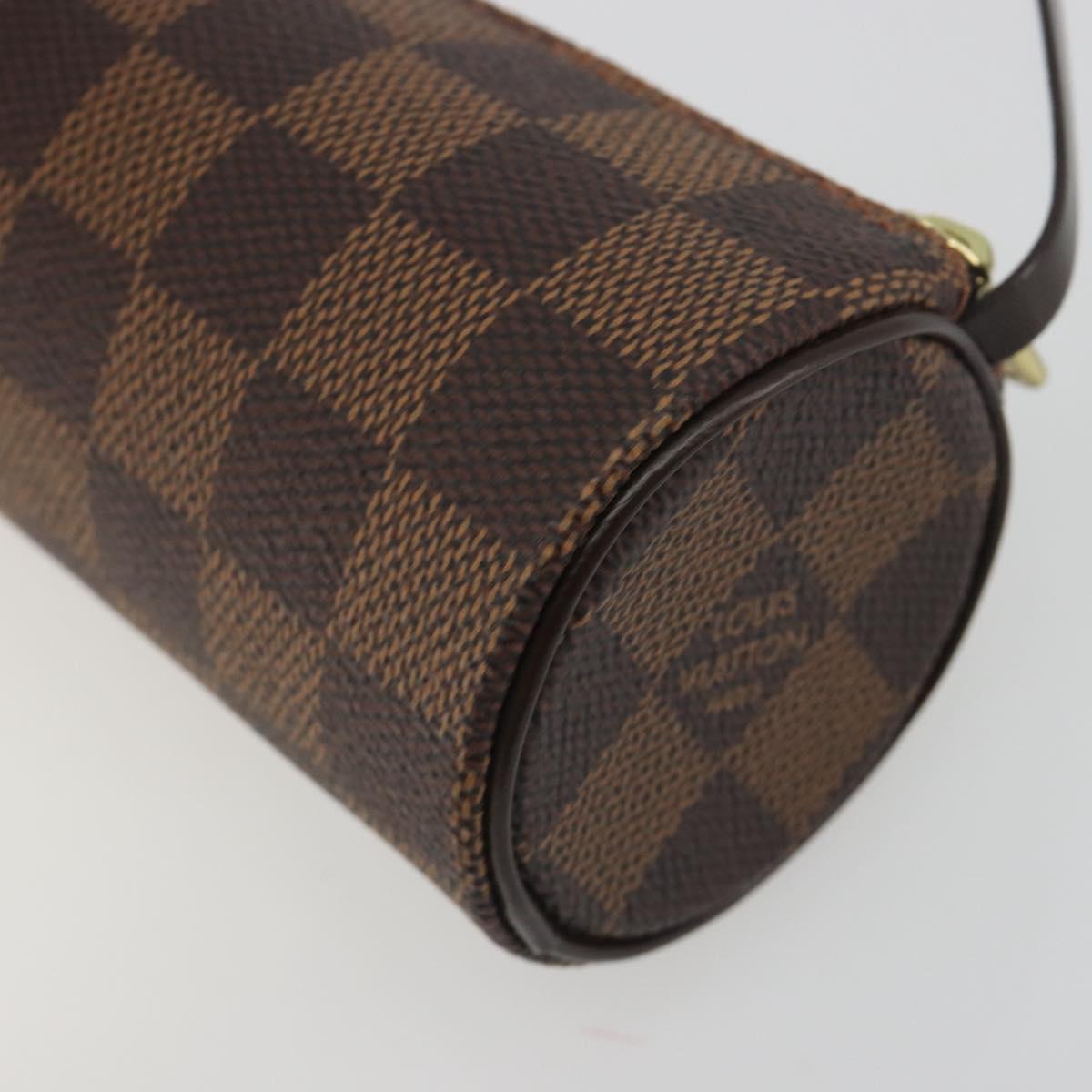 LOUIS VUITTON Damier Ebene Papillon Pouch LV Auth 193550V