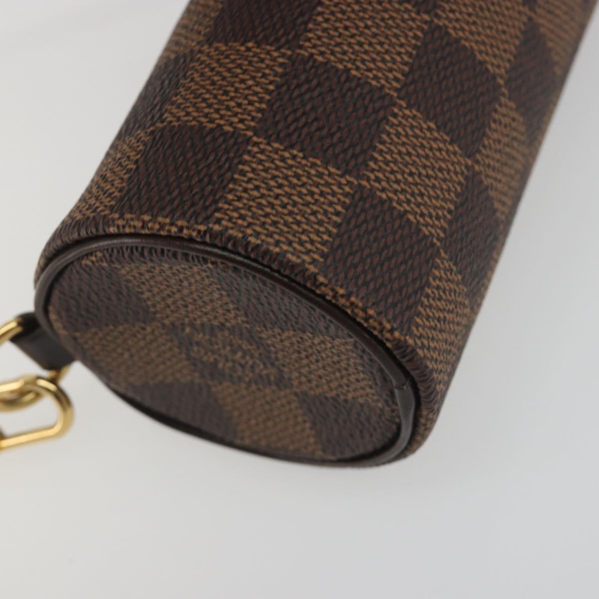 LOUIS VUITTON Damier Ebene Papillon Pouch LV Auth 193550V