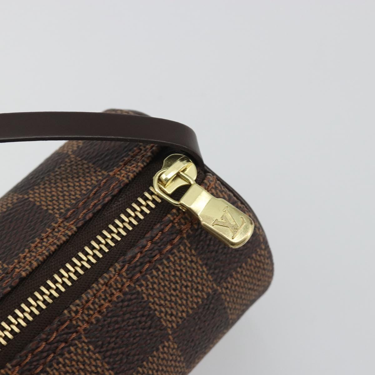 LOUIS VUITTON Damier Ebene Papillon Pouch LV Auth 193550V