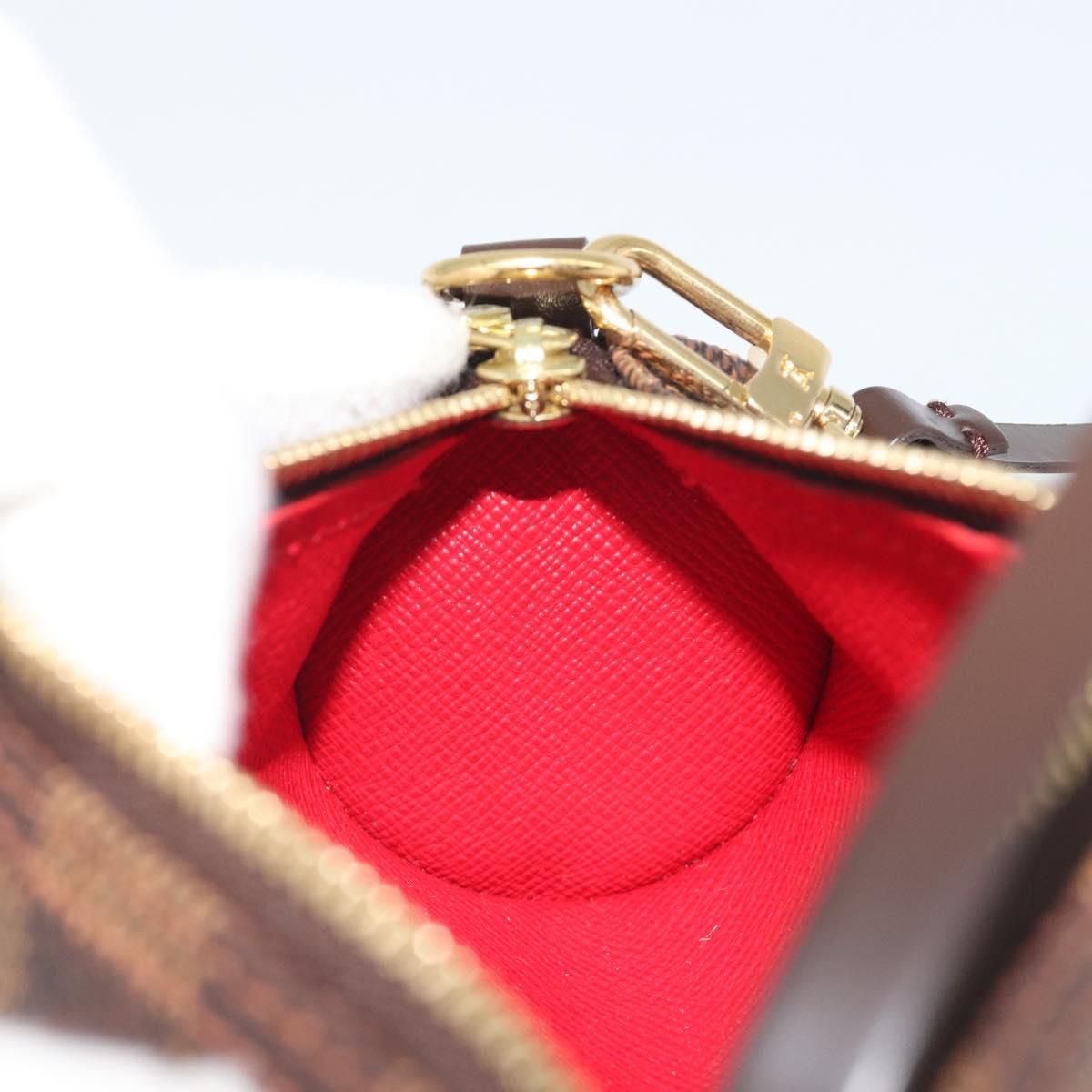 LOUIS VUITTON Damier Ebene Papillon Pouch LV Auth 193550V