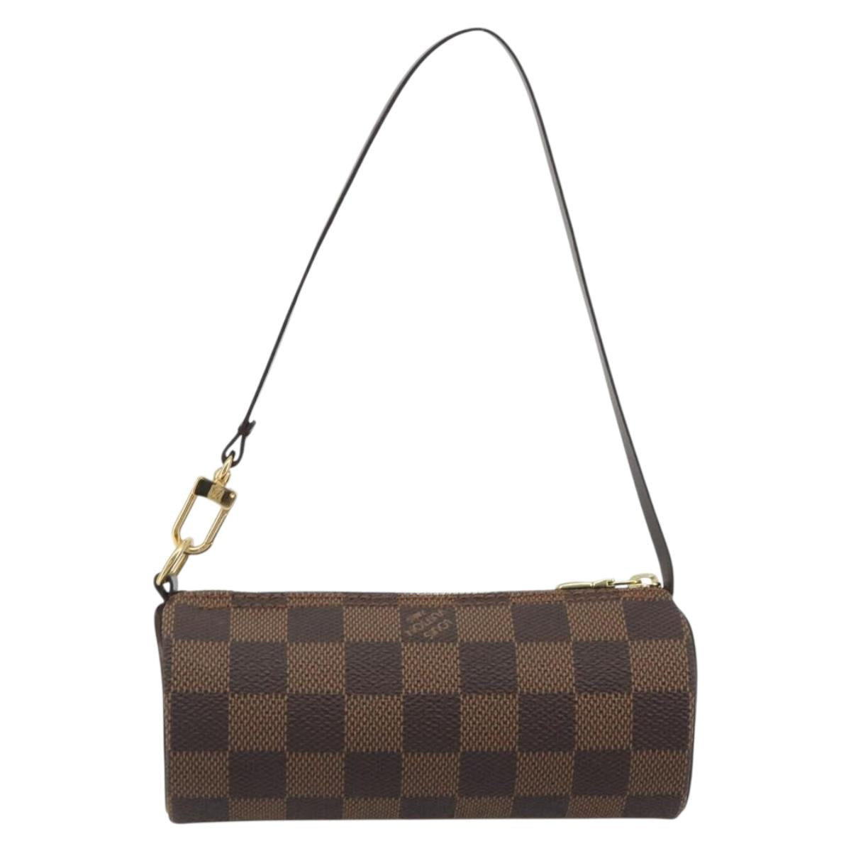 LOUIS VUITTON Damier Ebene Papillon Pouch LV Auth 193550V