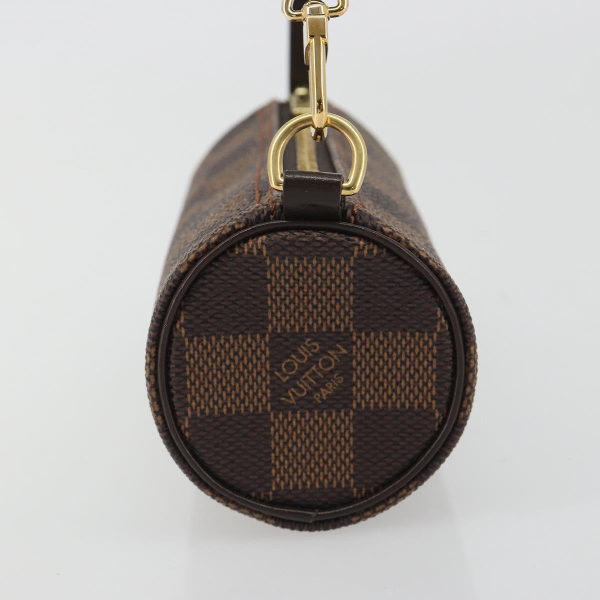 LOUIS VUITTON Damier Ebene Papillon Pouch LV Auth 193550V