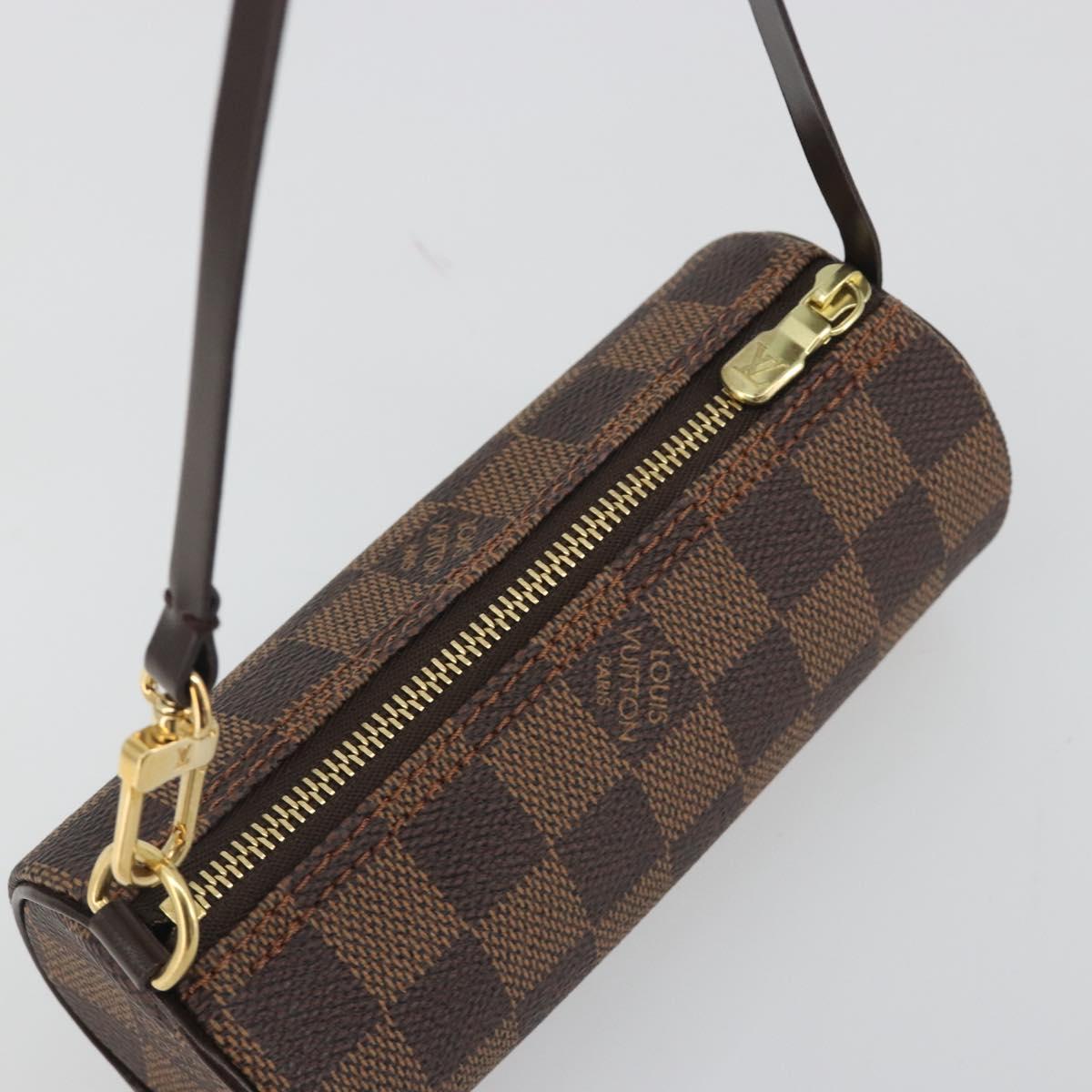 LOUIS VUITTON Damier Ebene Papillon Pouch LV Auth 193550V