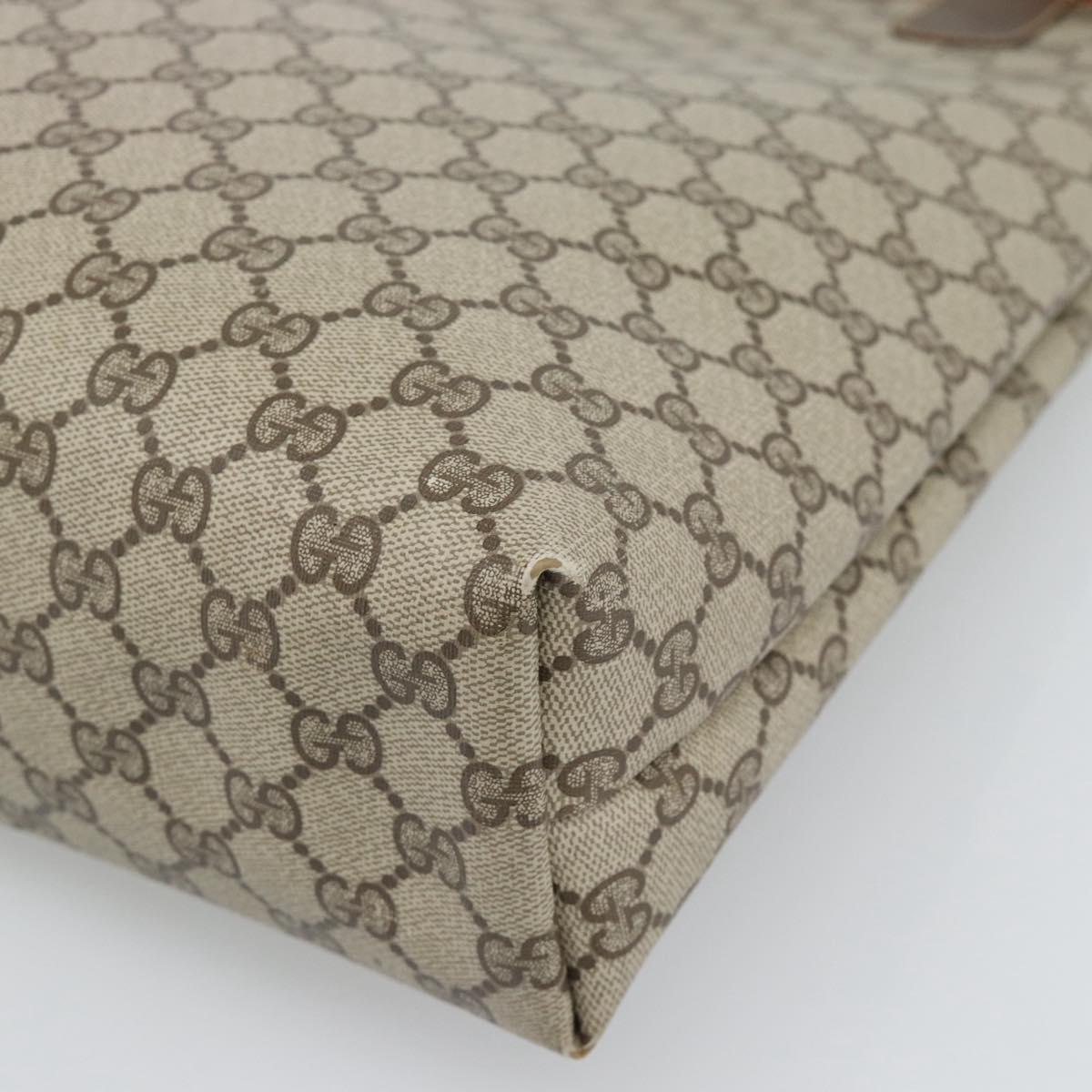 GUCCI GG Supreme Web Sherry Line Tote Bag PVC Beige 39 02 003 Auth 193552A