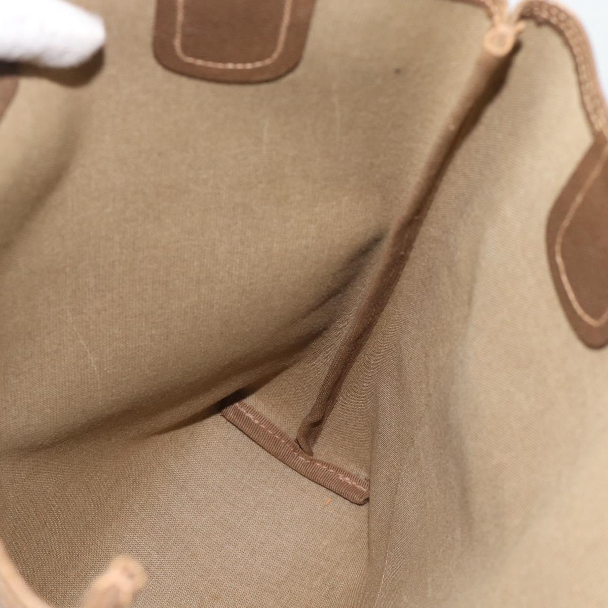 GUCCI GG Supreme Web Sherry Line Tote Bag PVC Beige 39 02 003 Auth 193552A
