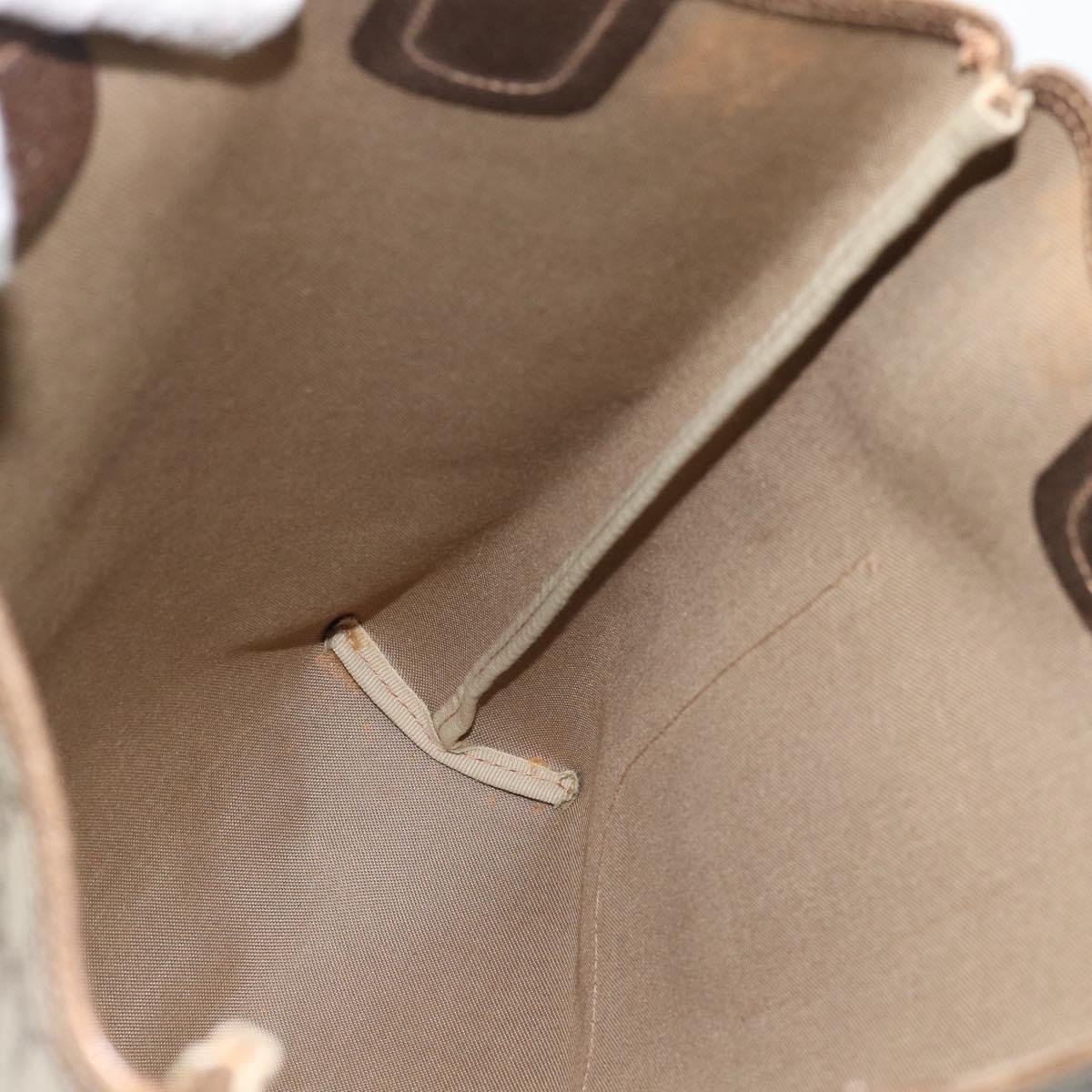 GUCCI GG Supreme Web Sherry Line Bag PVC Beige Gold 002 123 6487 Auth 193553A