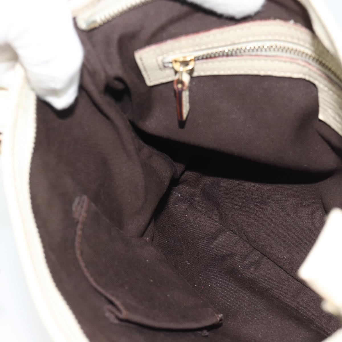 GUCCI GG Canvas Sherry Line Shoulder Bag Beige Gold 144388 Auth 193563A