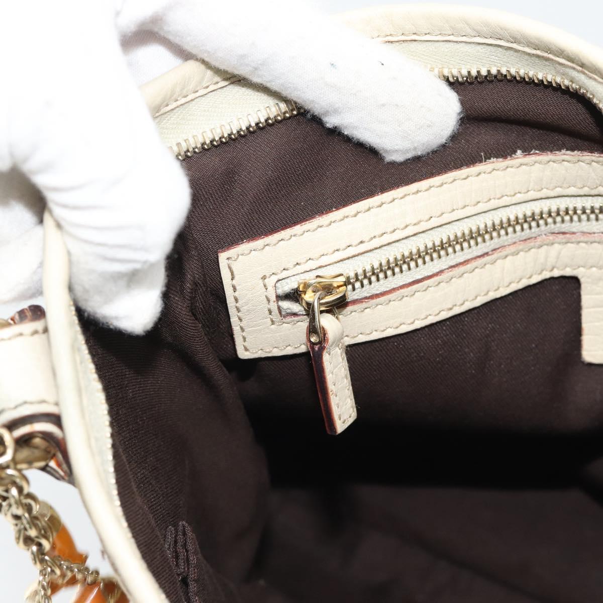 GUCCI GG Canvas Sherry Line Shoulder Bag Beige Gold 144388 Auth 193563A