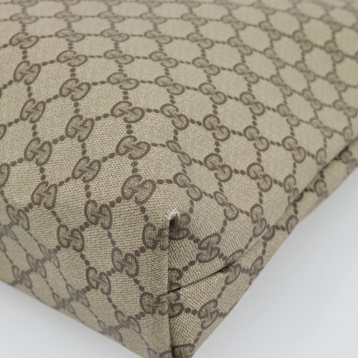 GUCCI GG Supreme Web Sherry Line Tote Bag PVC Beige 40 02 003 Auth 193566