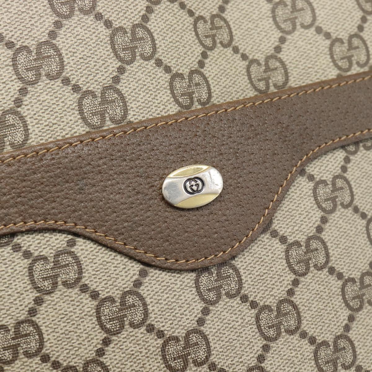 GUCCI GG Supreme Web Sherry Line Tote Bag PVC Beige 40 02 003 Auth 193566