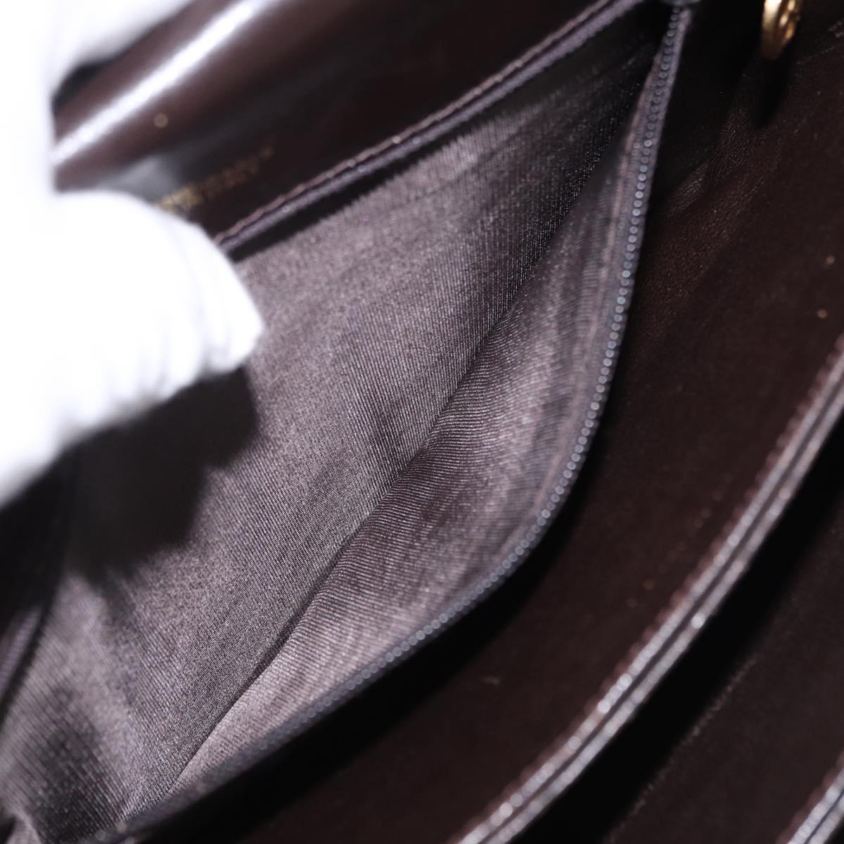 CELINE C Sulky Horse Carriage Shoulder Bag Canvas Brown Gold Auth 193569A
