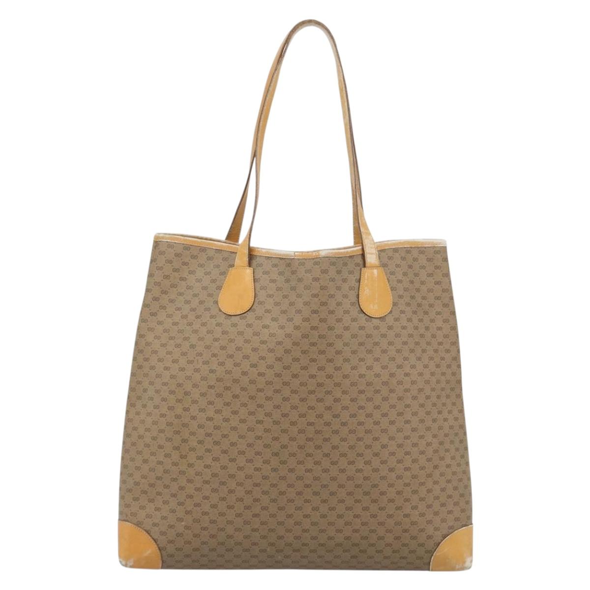 GUCCI Micro GG Supreme Web Sherry Line Bag Beige Gold 002 123 0174 Auth 193571