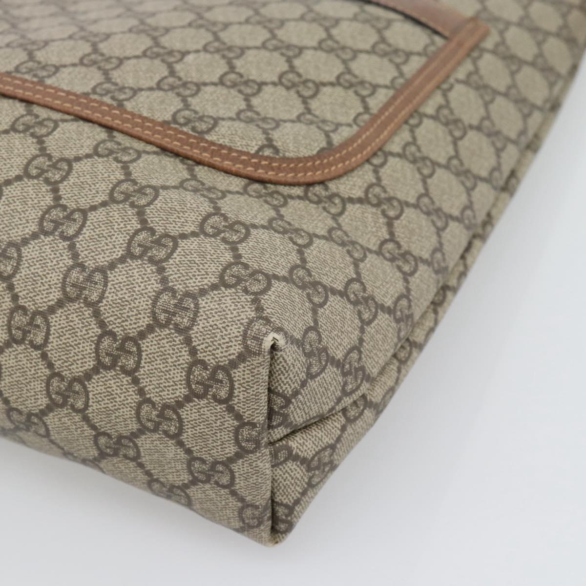 GUCCI GG Supreme Web Sherry Line Tote Bag PVC Beige Gold 002 58 6487 Auth 193572