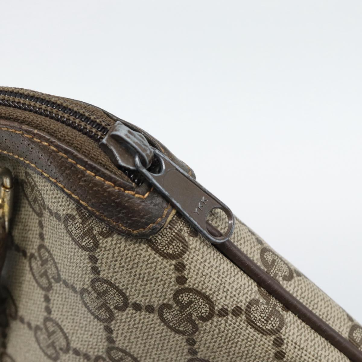 GUCCI GG Supreme Web Sherry Line Bag PVC Beige Gold 904 02 647 Auth 193581