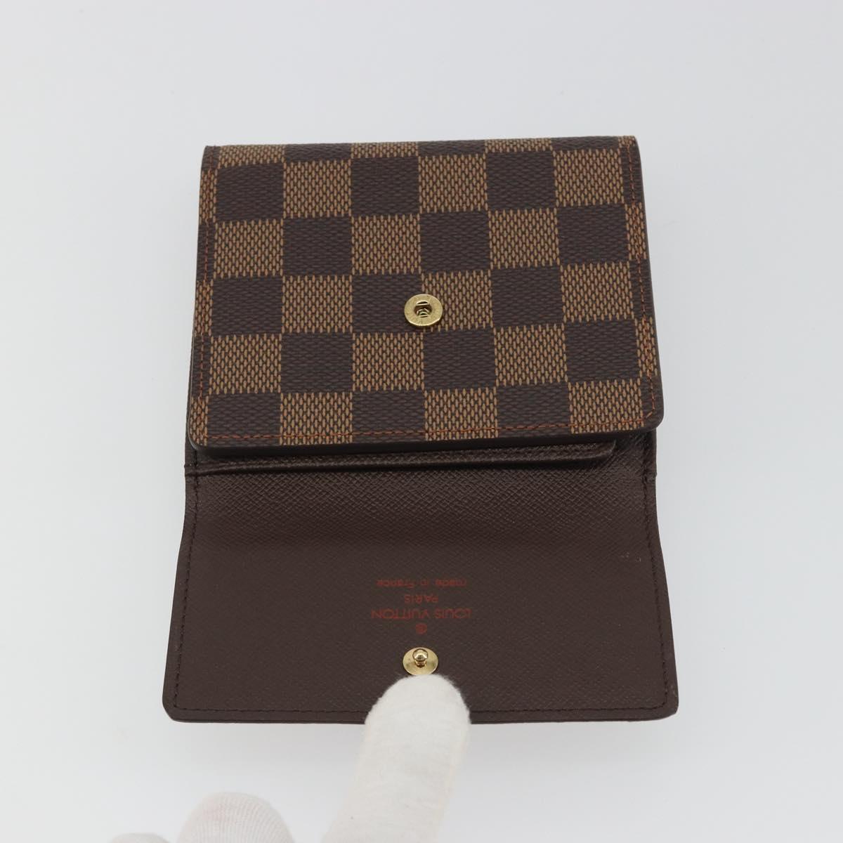 LOUIS VUITTON Damier Ebene Portefeuille Elise Wallet N61654 LV Auth 193590V