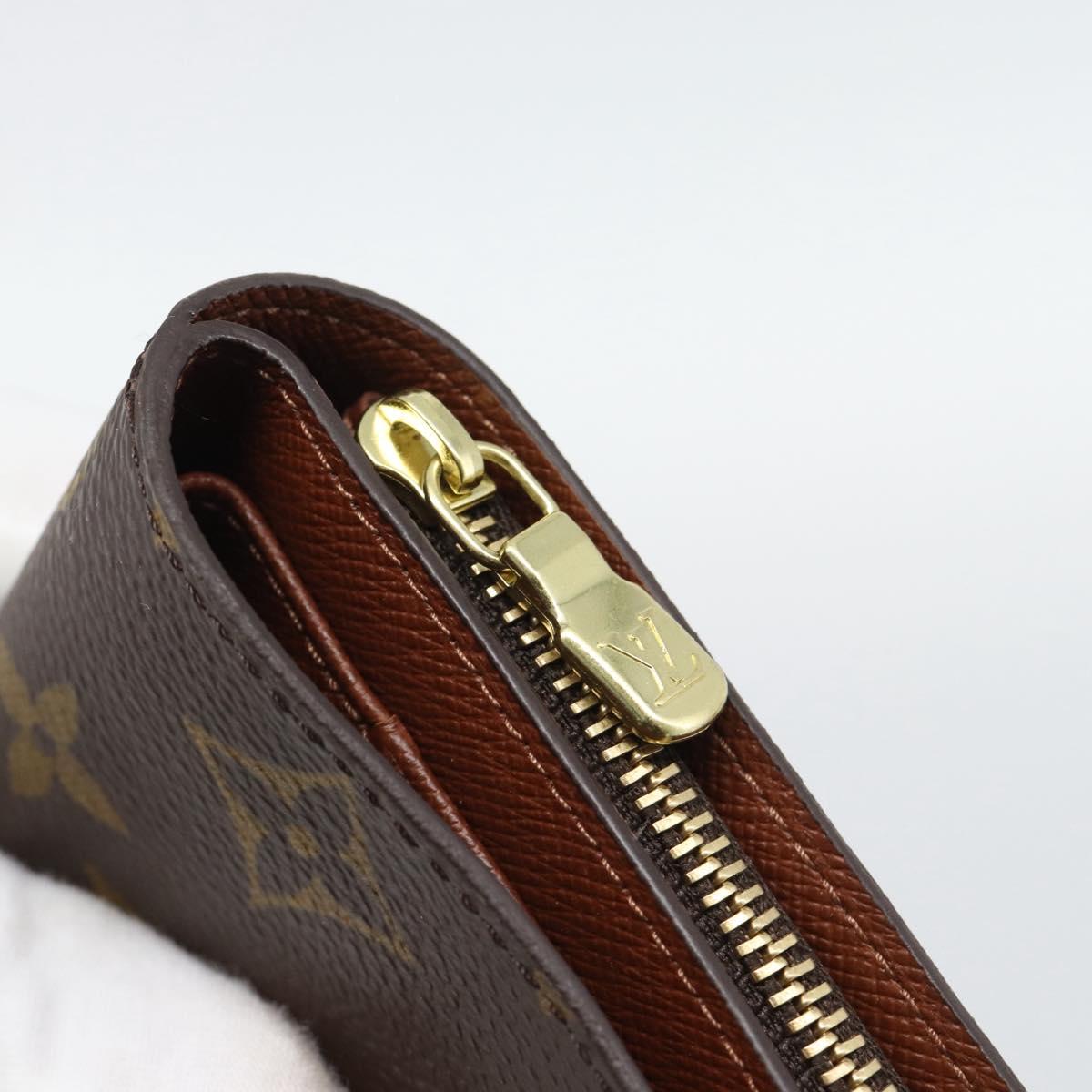 LOUIS VUITTON Monogram Compact Zip Wallet M61667 LV Auth 193591V
