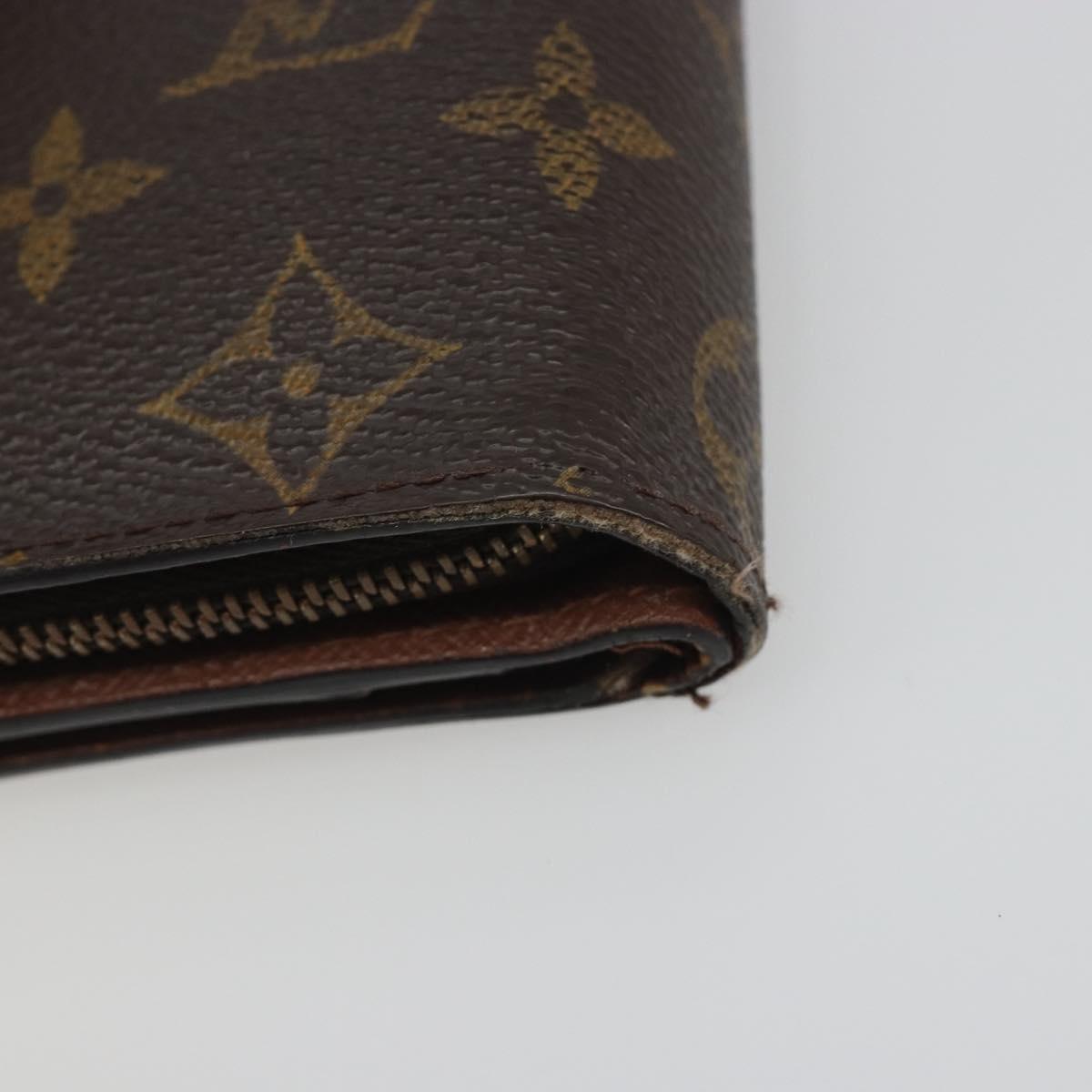 LOUIS VUITTON Monogram Compact Zip Wallet M61667 LV Auth 193592