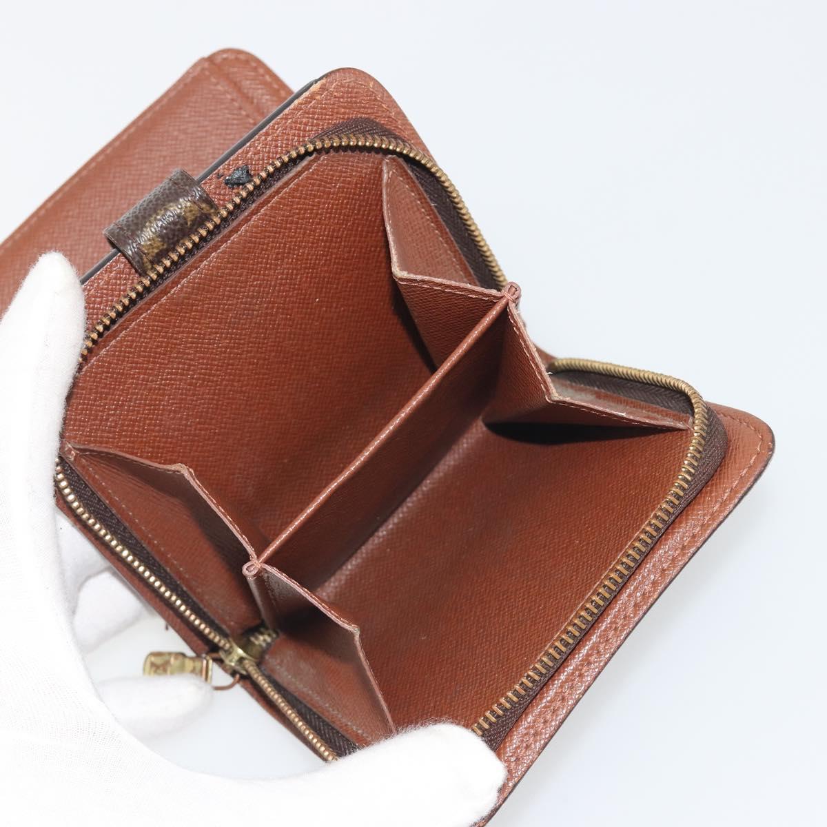 LOUIS VUITTON Monogram Compact Zip Wallet M61667 LV Auth 193592
