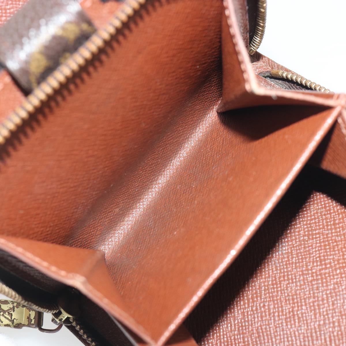LOUIS VUITTON Monogram Compact Zip Wallet M61667 LV Auth 193592