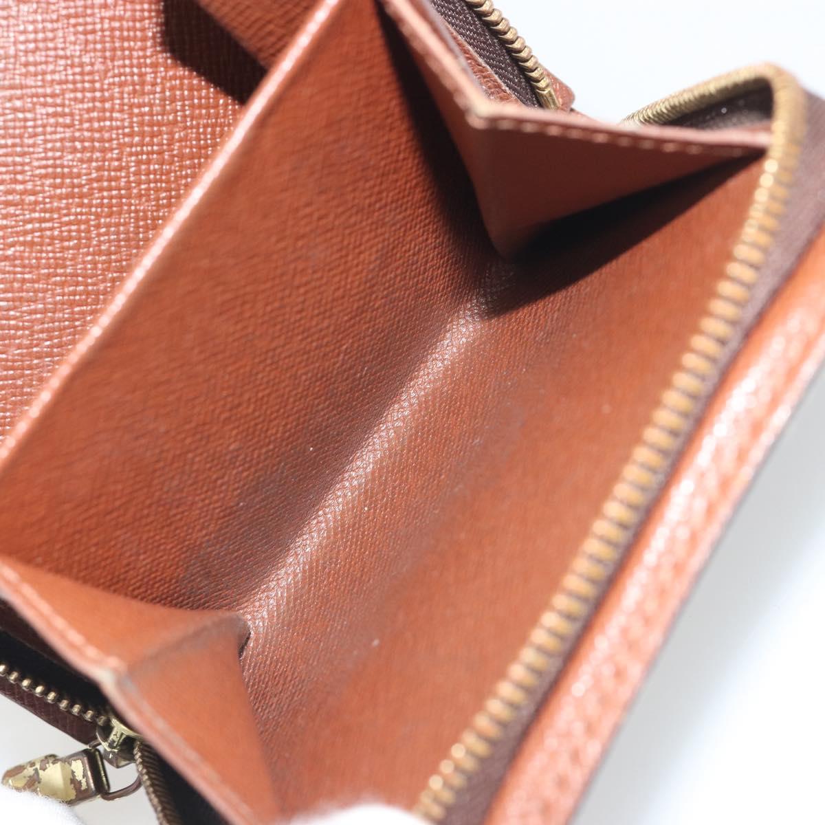 LOUIS VUITTON Monogram Compact Zip Wallet M61667 LV Auth 193592