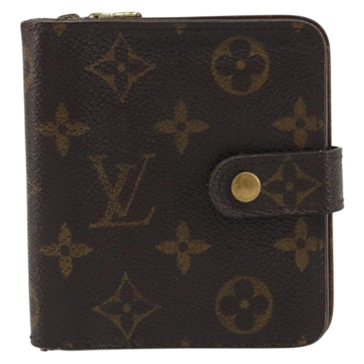 LOUIS VUITTON Monogram Compact Zip Wallet M61667 LV Auth 193592