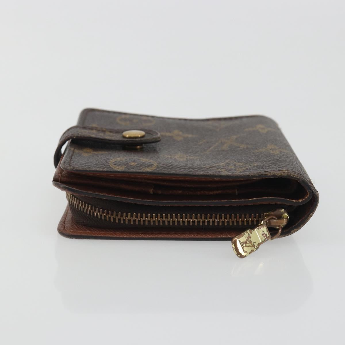 LOUIS VUITTON Monogram Compact Zip Wallet M61667 LV Auth 193592