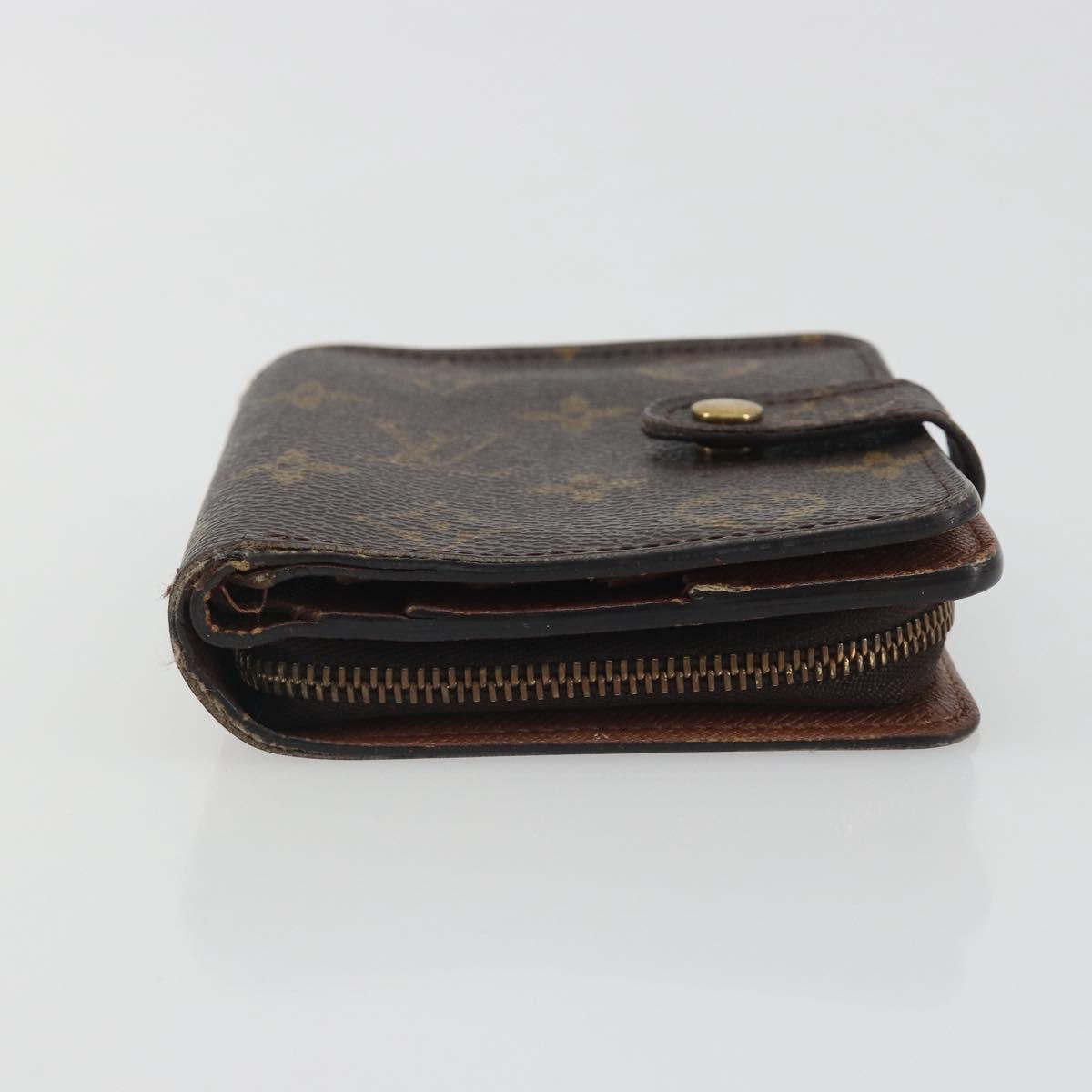 LOUIS VUITTON Monogram Compact Zip Wallet M61667 LV Auth 193592