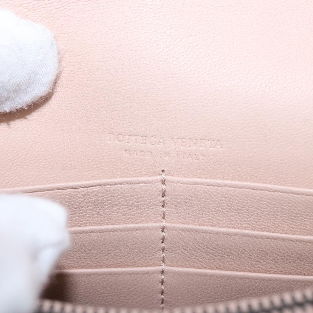 BOTTEGA VENETA INTRECCIATO Chain Shoulder Bag Leather Pink Auth 193595A