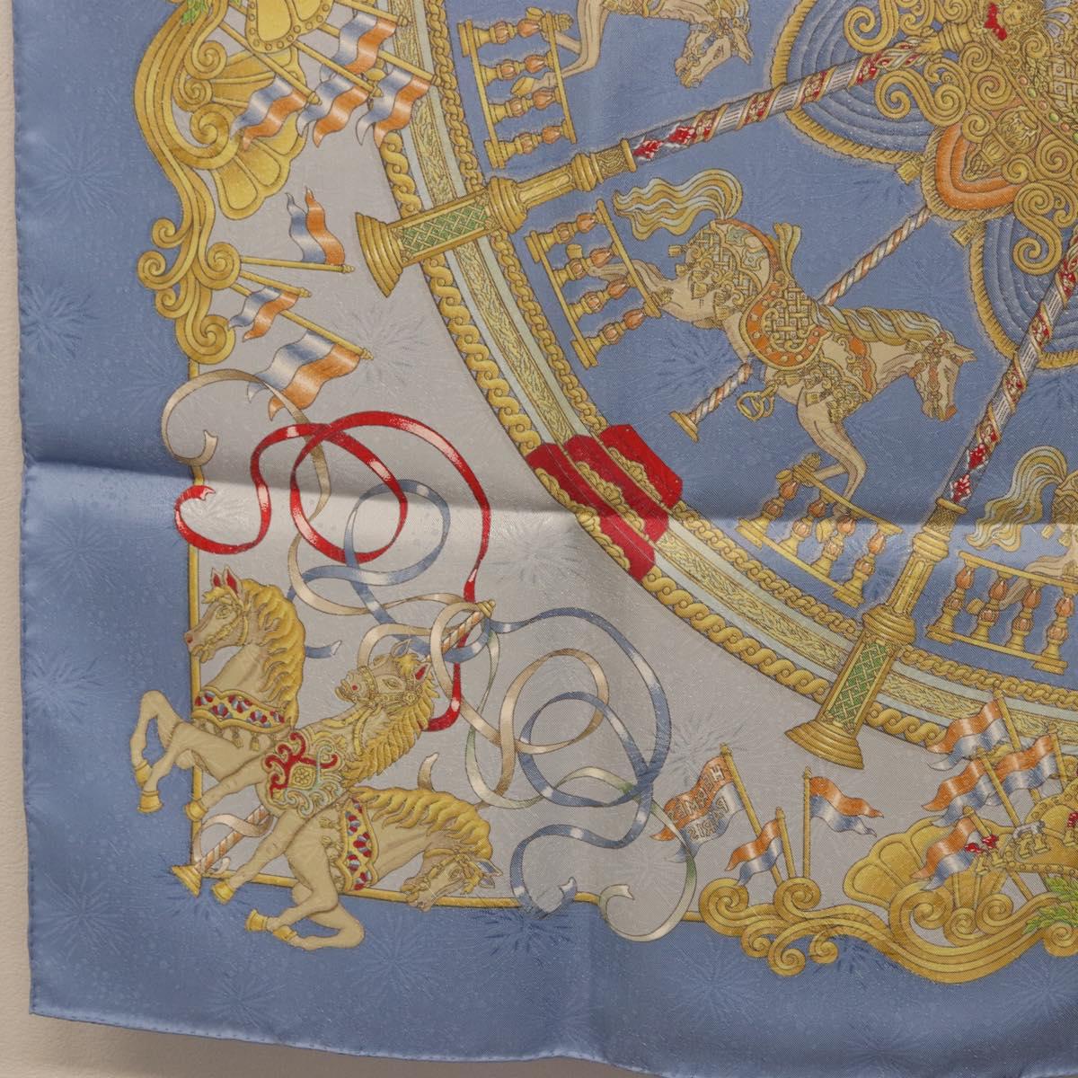 HERMES Carre 90 Scarf Silk Blue Auth 193599M