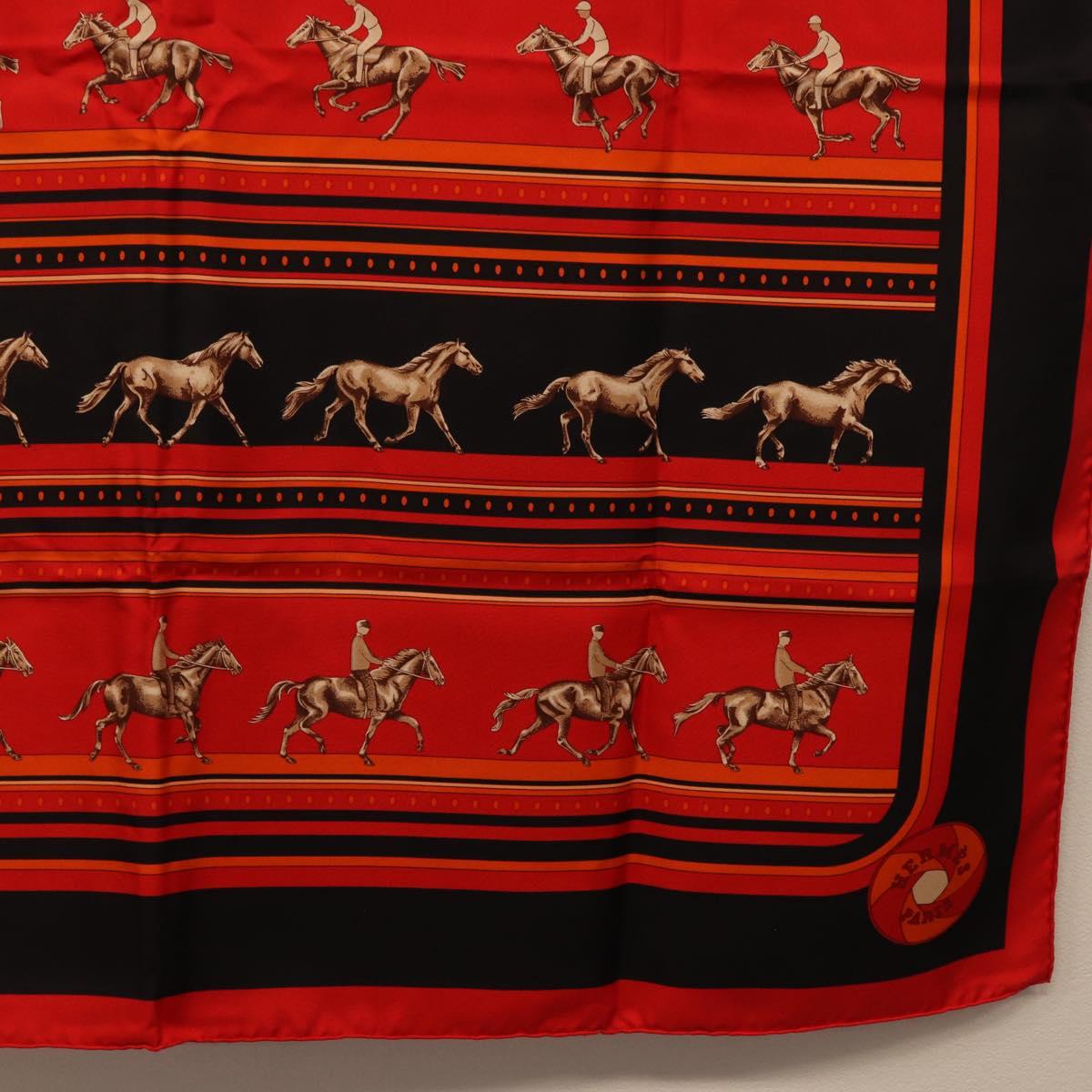 HERMES Carre 90 Scarf Silk Red Auth 193600M