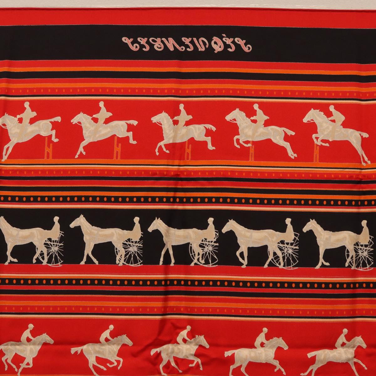HERMES Carre 90 Scarf Silk Red Auth 193600M