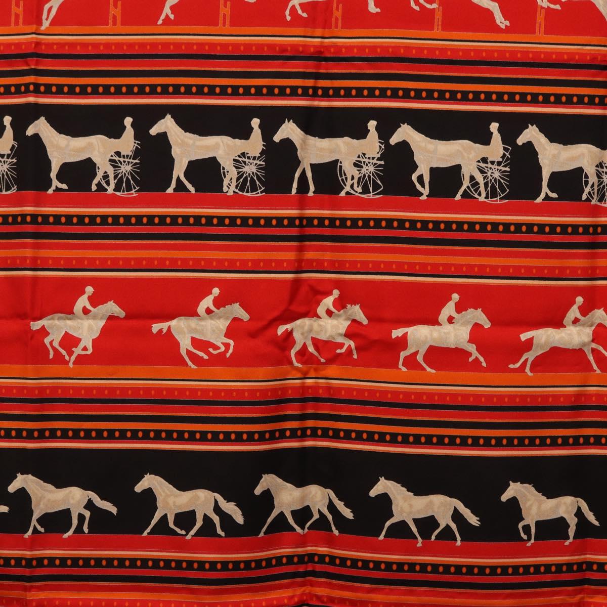 HERMES Carre 90 Scarf Silk Red Auth 193600M